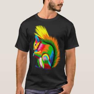 Camiseta Esquilo Incrível Colorido Para Mulheres Chipmunk 1