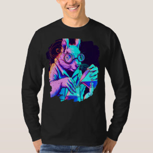 Camiseta Esquilo Mad Scientist Misturando Química Química d