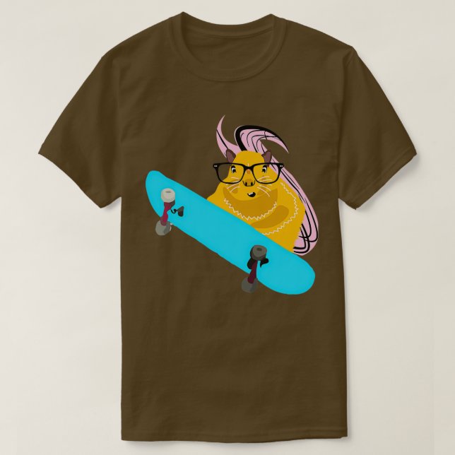Camiseta Esquilo malvado 1784 Vinheta Skateboard (Frente do Design)