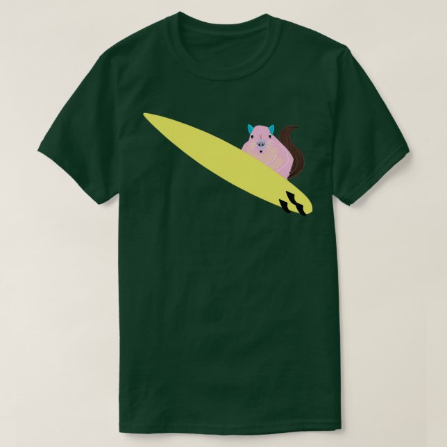 Camiseta Esquilo malvado 249 surfando (Frente do Design)