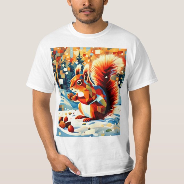 Camiseta Esquilo na neve 5 (Frente)