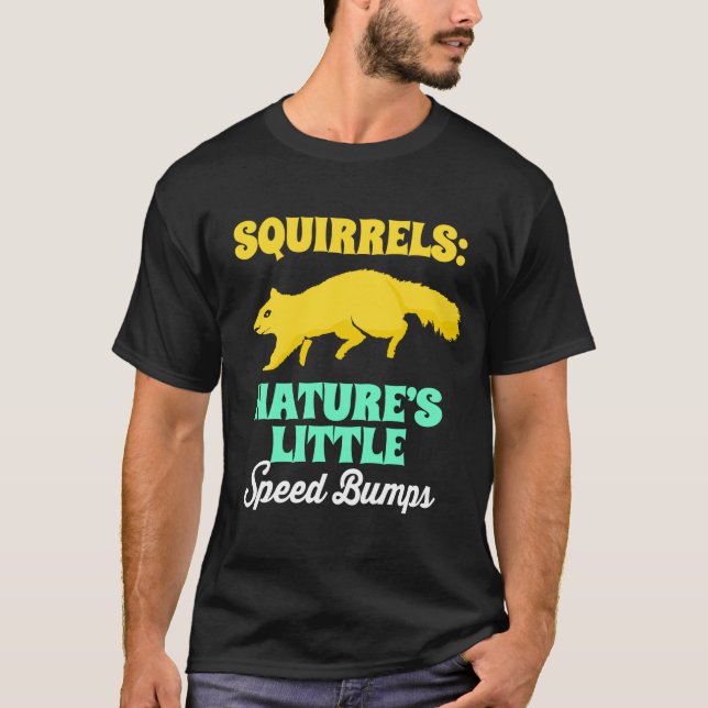 Camiseta Esquilo Natureza Pequena Velocidade Boca Roedor Nu (Frente)