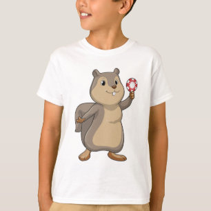 Camiseta Esquilo no Poker com batatas fritas