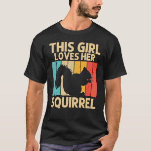 Camiseta Esquilo Para Garotas Esquilo Chipmunk 80s