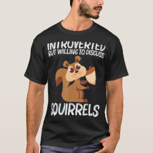 Camiseta Esquilo Para Homens Mulheres Rodrígeras Animais Da