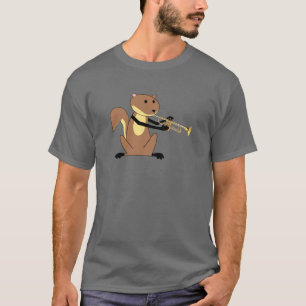 Camiseta Esquilo que joga a trombeta