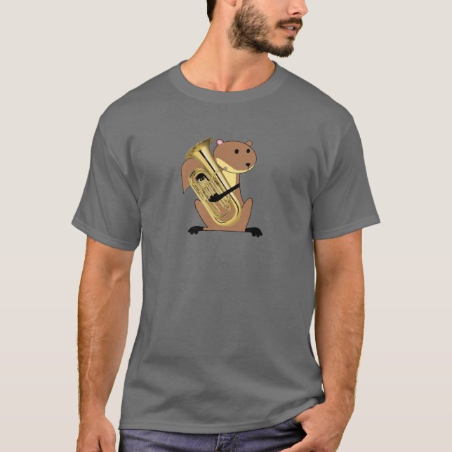 Camiseta Esquilo que joga o Euphonium (Frente)