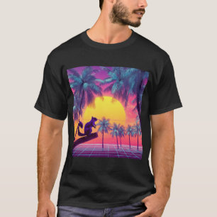 Camiseta Esquilo Roxo Sobre Trópicos Neon