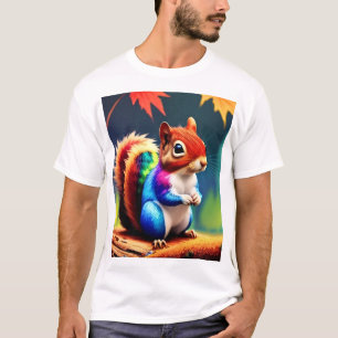 Camiseta Esquilo Sentado Colorido Fofo-75463