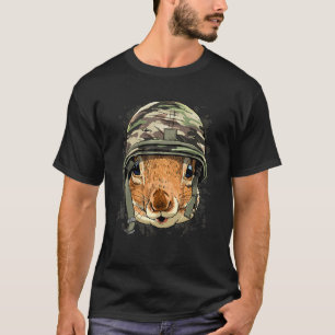 Camiseta Esquilo Soldier Veteran Army Rodent Anim