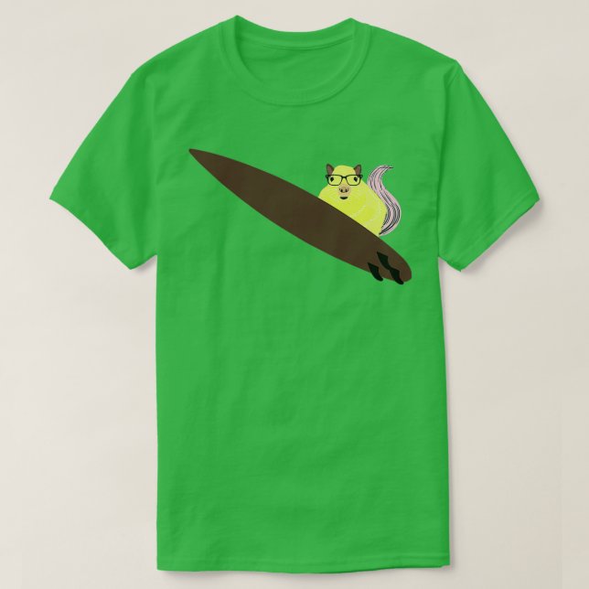 Camiseta Esquilo travesso 664 Surfe (Frente do Design)