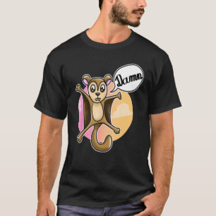 Camiseta Esquilo voador amaldiçoando esquilo moça jura pala