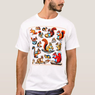 Camiseta Esquilos canadenses e Design de Esquilos