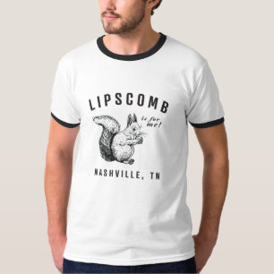 Camiseta Esquilos de Lipscomb White Ringer Tee