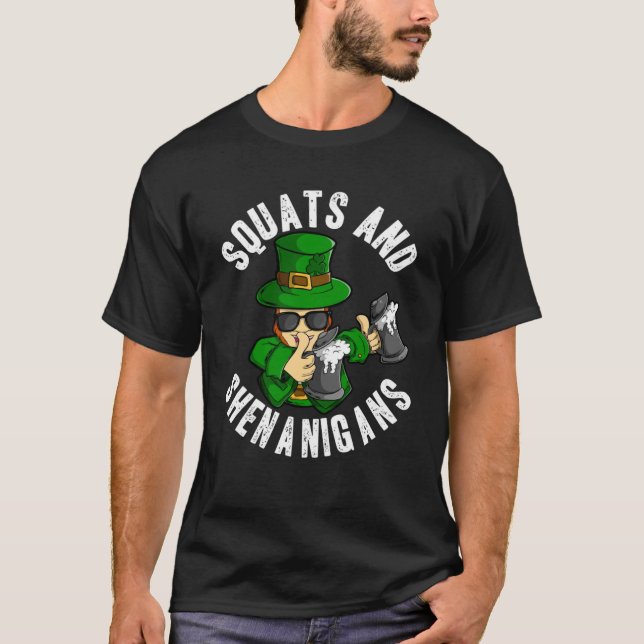 Camiseta Esquilos e Dia de São Patrício de Shenanigans (Frente)