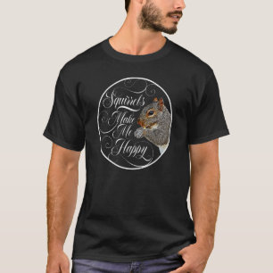 Camiseta Esquilos me fazem feliz esquilo