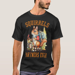 Camiseta Esquilos Melhores Parceiros de Caminho Apreciados