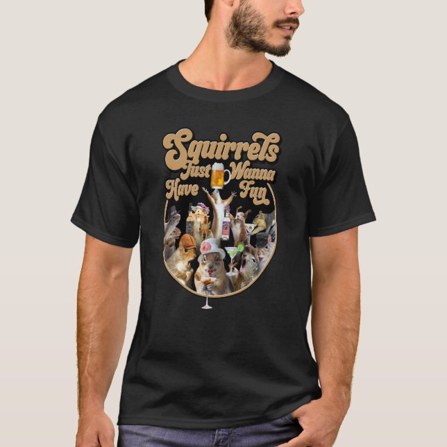 Camiseta Esquilos Querem Divertir-Se. (Frente)