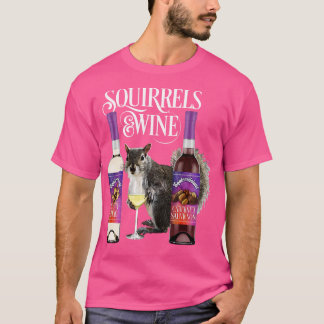 Camiseta Esquilos Vinho Engraçado Esquilo Esquilo Escamotea