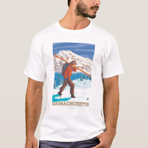 Camiseta Esquis do carregando de MassachusettsSkier