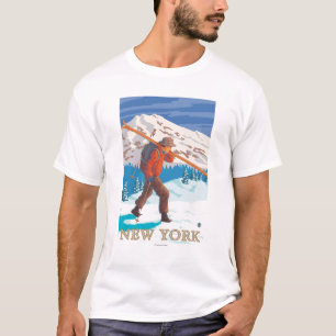 Camiseta Esquis novos do carregando de YorkSkier