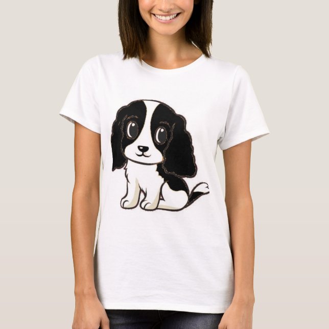 Camiseta ess black white cartoon (Frente)