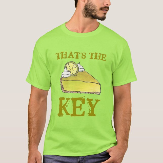 Camiseta ESSA É A CHAVE Limão verde Flórida Pie Slice Foodi (Frente)