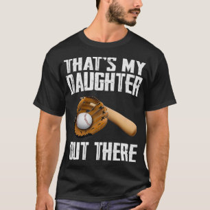 Camiseta Essa é minha filha lá fora, beisebol, mãe Pai S