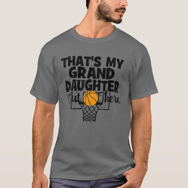 Camiseta Essa é minha neta lá fora, basquete (Frente)