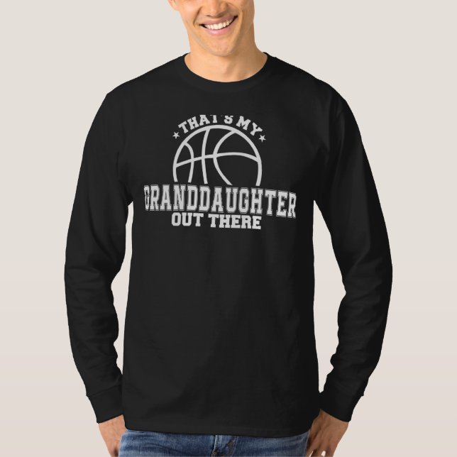 Camiseta Essa é minha neta lá fora, basquete (Frente)