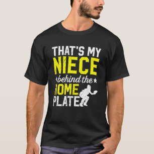 Camiseta Essa É Minha Sobrinha Catcher de Softbol Tia de Um