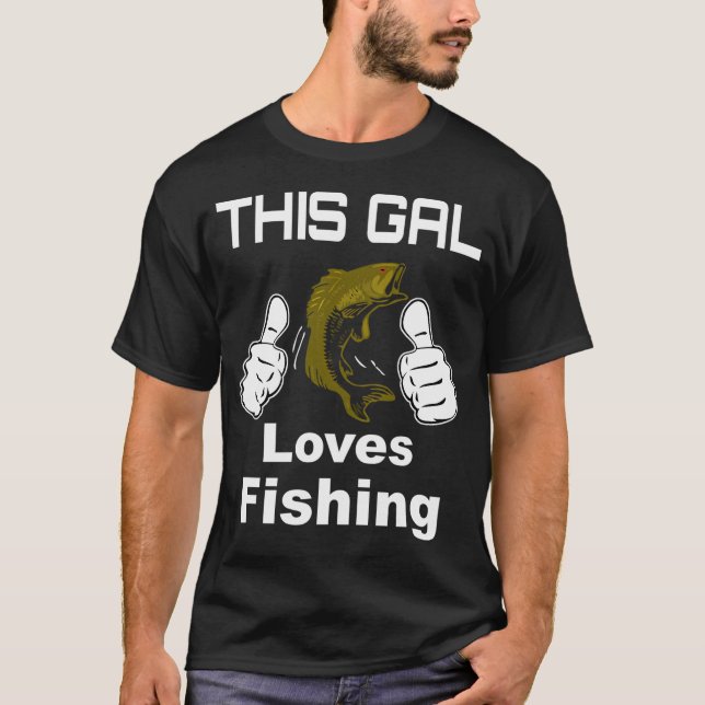 Camiseta Essa garota adora pescar (Frente)