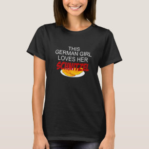 Camiseta Essa Garota Alemã Ama Seu Design Schnitzel