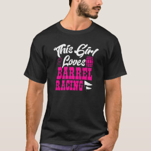 Camiseta Essa Garota Ama Cavalo de Corrida de Barril