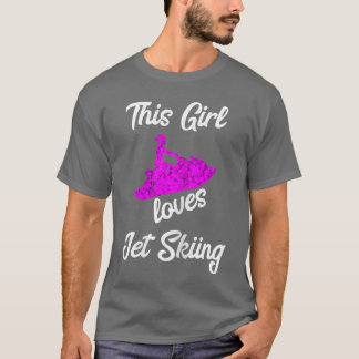 Camiseta Essa Garota Ama Dirigir Jet Ski Em Um Barco Jet Sk