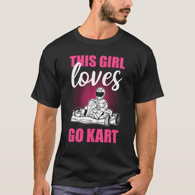 Camiseta Essa garota ama Go Kart - Corrida Go-Kart (Frente)