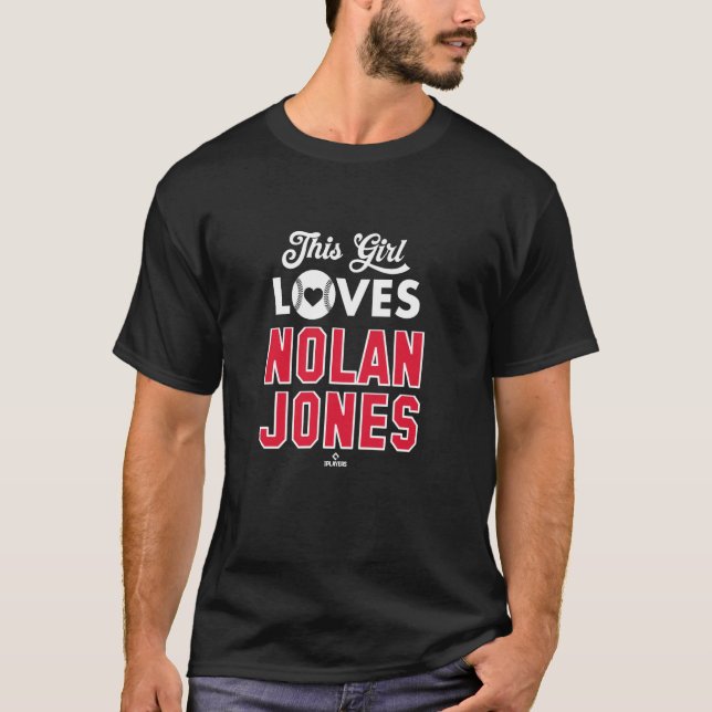 Camiseta Essa garota ama Nolan Jones Cleveland Baseball MLB (Frente)