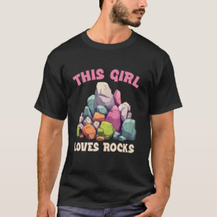 Camiseta Essa garota ama o Design de geologia divertida das