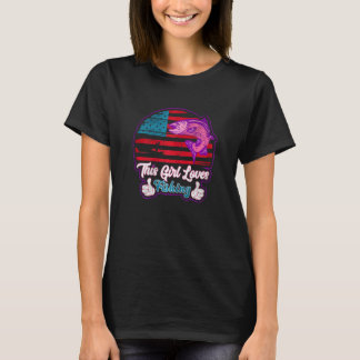Camiseta Essa Garota Ama Pescaria Mulheres Garota Pescadora