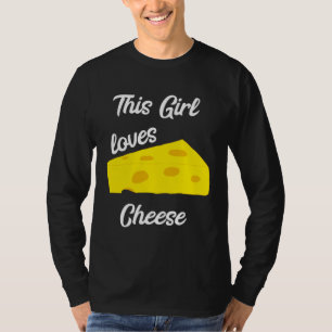 Camiseta Essa Garota Ama Queijo Suíço Cheddar Laticínio Gou