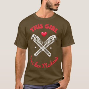 Camiseta Essa garota ama sua mecânica e mecânica Mecânica-C