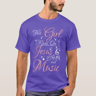 Camiseta Essa garota corre em jesus e amigos de música