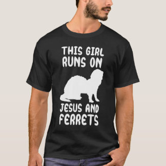 Camiseta Essa garota corre em Jesus e aspas de furões