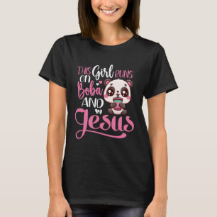 Camiseta Essa garota corre em Jesus e Boba Bubble Tea Neko 