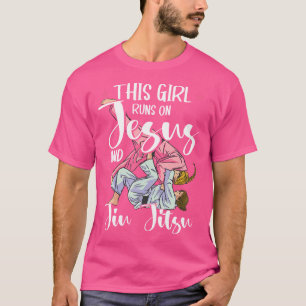 Camiseta Essa Garota Funciona Com Jesus E Jiu Jitsu