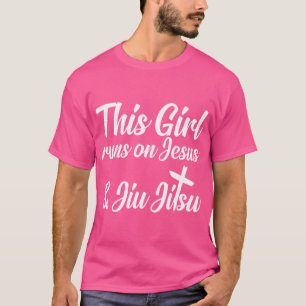Camiseta Essa Garota Funciona Com Jesus E Jiu Jitsu Christi