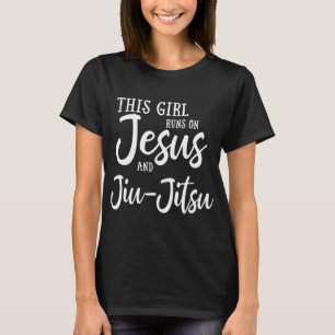 Camiseta Essa Garota Funciona Com Jesus E Jiu Jitsu Christi
