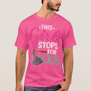 Camiseta Essa Garota Para Por Rochas Colecionadora de Geodo
