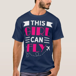 Camiseta Essa garota pode voar para piloto de mulheres