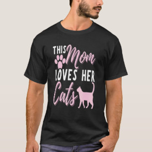 Camiseta Essa Mãe Ama Seus Gatos Lindos Gatos Família Combi